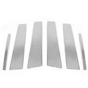 Молдинги на дверные стойки Kia Sportage 3 (SL) 2010-2015 Carmos car250027 (6шт)