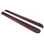 Боковые пороги (подножки) Toyota RAV4 (XA40) 2013-2018 Erkul Maya Red brr282+myr173 (2шт)