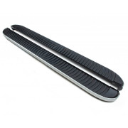 Боковые пороги (подножки) Mitsubishi Pajero Wagon 3 (1999-2006), 4 (2006-2021) Erkul Tayga brr350+tag183 (2шт)