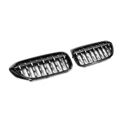 Решетка (ноздри) BMW 5 серии (G30) 2017+ GBT bmw-18g30001d (дизайн Diamond) 2 шт