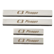 Накладки на пороги для Citroen C3 Picasso (2010-2017) Carmos car00515new (4шт)