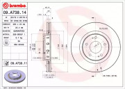 Тормозной диск BREMBO 09.A738.11