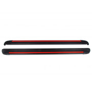 Боковые пороги (подножки) Honda HR-V (1998-2006) Erkul Maya Red brr520+myr163 (2шт)