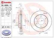 Тормозной диск BREMBO 09.A868.10