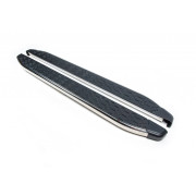 Боковые пороги (подножки) Suzuki S-Cross (2021+) Erkul BlackLine brr879+bkl183 (2шт)