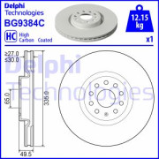 Тормозной диск DELPHI BG9384C