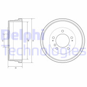 Гальмівний барабан DELPHI BF628