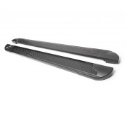 Боковые пороги (подножки) Volkswagen Transporter, Caravelle, Multivan T5 (2003-2015), T6 (2015+) Erkul Allmond Black brr088+alb213 / brr088+alb253 (2шт)
