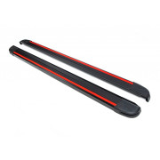 Бічні пороги (підніжки) Volkswagen Transporter, Caravelle, Multivan T5 (2003-2015), T6 (2015+) Erkul Maya Red brr088+myr213 / brr088+myr253 (2шт)