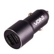 Автомобільний зарядний пристрій з двома USB-портами Voin Fast Charger C-30207Q