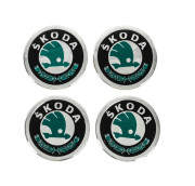 Наклейки на диски авто Skoda 60мм Davs Auto skd-60-n-zl (4шт)