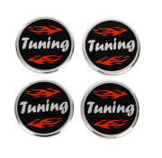 Універсальні наклейки на диски авто 'Tuning' 60мм Davs Auto tun-60-bl (4шт)