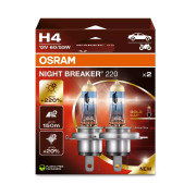 Комплект галогенных ламп Osram Night Breaker 220 64193 NB220-2HB Duobox +220% (H4)