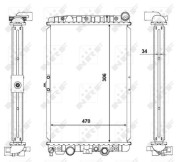 Радіатор охолодження двигуна NRF 56123