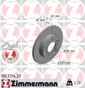 Диск гальмівний ZIMMERMANN 100.3314.20