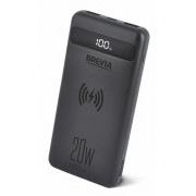 Повербанк / внешний аккумулятор 10000 mAh 20W (Wireless Qi 10W) Brevia 45118