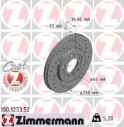 Тормозной диск ZIMMERMANN 100.1233.52