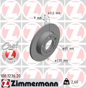 Тормозной диск ZIMMERMANN 100.1236.20
