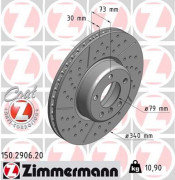 Тормозной диск ZIMMERMANN 150.2906.20