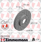 Тормозной диск ZIMMERMANN 250.1371.52