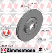 Тормозной диск ZIMMERMANN 285.3516.20
