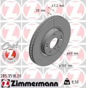 Гальмівний диск ZIMMERMANN 285.3518.20
