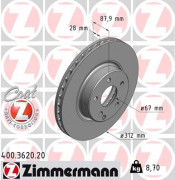 Тормозной диск ZIMMERMANN 400.3620.20