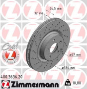 Гальмівний диск ZIMMERMANN 400.3636.20