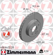 Тормозной диск ZIMMERMANN 400.6472.20