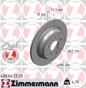Тормозной диск ZIMMERMANN 400.6473.20
