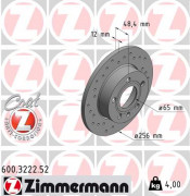 Тормозной диск ZIMMERMANN 600.3222.52