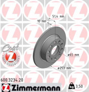 Тормозной диск ZIMMERMANN 600.3234.20