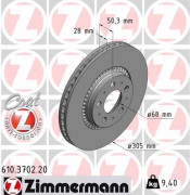 Тормозной диск ZIMMERMANN 610.3702.20