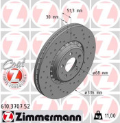 Тормозной диск ZIMMERMANN 610.3707.52