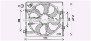 Вентилятор охолодження радіатора AVA COOLING DN7535