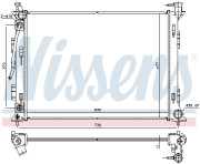 Радіатор охолодження двигуна NISSENS 675049