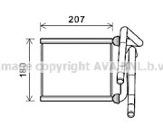 Радиатор печки AVA COOLING TOA6727