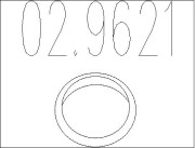 Уплотнительное кольцо выхлопной системы MTS 02.9621