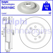 Диск гальмівний DELPHI BG5168C