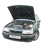 Амортизаторы капота (газовые упоры капота) Euro-Upor EU-OP-VEC-01-2 для Opel Vectra A (1988-1995) 2шт