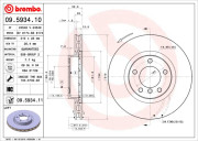 Тормозной диск BREMBO 09.5934.11