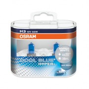 Комплект галогенних ламп Osram Cool Blue Hyper+ OS 62151 CBH DUO (H3)
