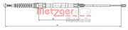 Трос стояночного (ручного) тормоза METZGER 10.7518