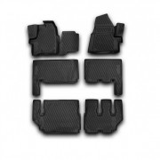 Килимки 3D в салон Novline / Element CARFRD00029k для Ford Tourneo Custom (9 місць) 2013+ 6шт