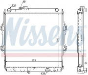 Радіатор охолодження двигуна NISSENS 64598A