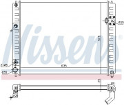 Радіатор охолодження двигуна NISSENS 68091