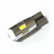   Zax LED T10 (W5W) CAN 5630 4SMD + 2SMD Lens White () Can-Bus
