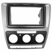 Перехідна рамка Carav 11-185 Skoda Octavia 2008-2013 (Manual Air-Conditioning) Grey, 2-DIN