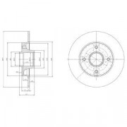Тормозной диск DELPHI BG9021RS