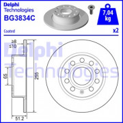 Тормозной диск DELPHI BG3834C